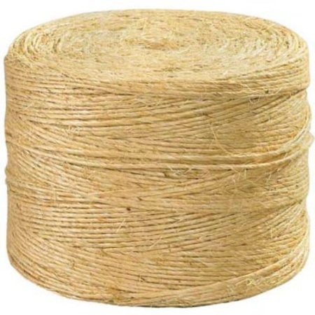 BOX PACKAGING Global Industrial„¢ Sisal Twine, 1 Ply, 3000'L, 190 Lbs. Tensile Strength, Natural TWS300